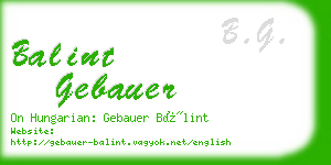 balint gebauer business card